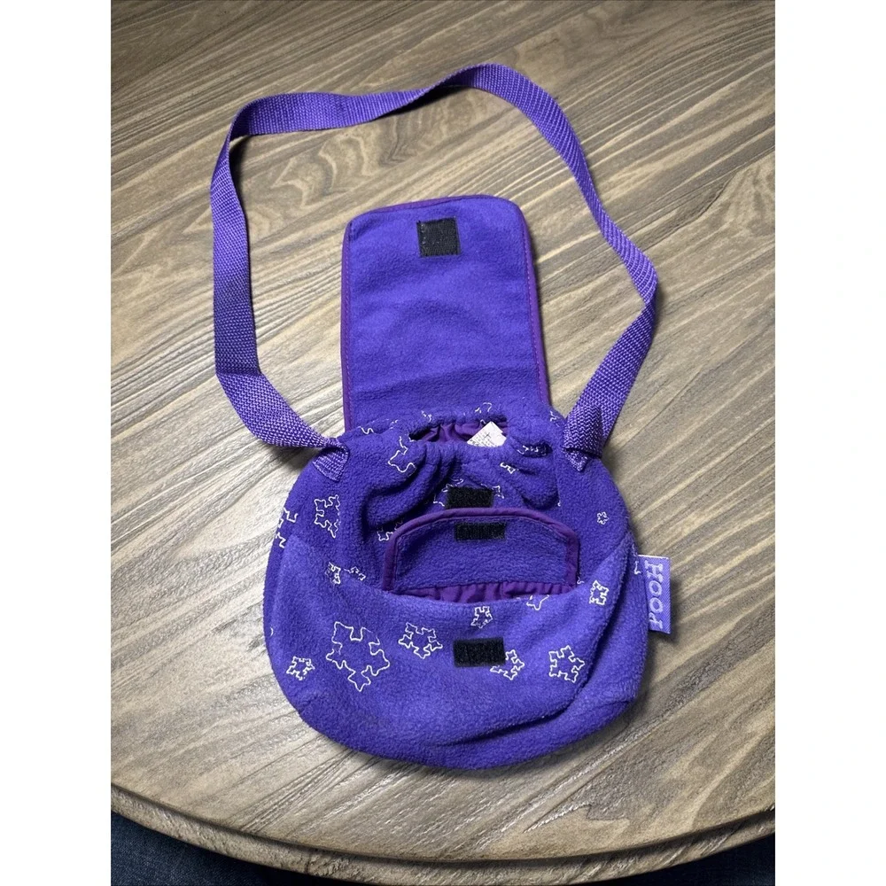 Vintage Disney‎ Winnie the Pooh Bag Kids Purple Fleece Snowflake Crossbody